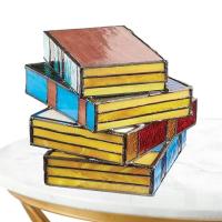 Faux Books For Decoration Resin Stained Glass Faux Books Decoration Fade Resistant Retro Colorful Faux Books For Decoration For Beyond Decor Shelf expert