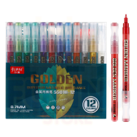 Golden Marker Superior Metallic Brilliance (SET) ปากกาอะคริลิค สีเมทัลลิค 0.7mm โปสเตอร์ จิตรกรรม DIY เครื่องเขียน JP.5501B-12