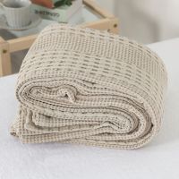 Waffle Plaid Muslin Cotton Sofa Throw Blanket Air Condition Summer Quilt Blankets for Beds Soft Home Bed Cover Sheet BedspreadsTH