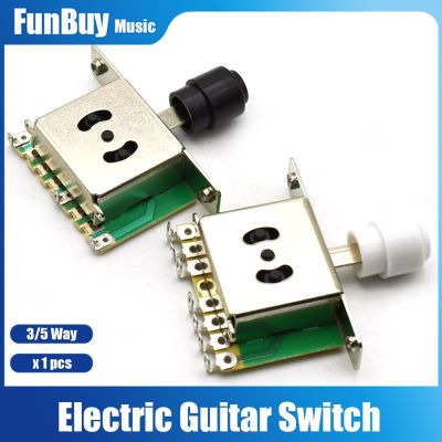 ‘【；】 3 /5 Way Electric Guitar Pickup Toggle Selector Switch With Round Switch Tip For FD ST TL Electric Guitar Black/White
