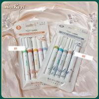 SHUKEYI 5PCS ความเงางามสูง ไฮไลท์แวววาว เงาสีสันสดใส พลาสติกทำจากพลาสติก ปากกามาร์กเกอร์ สร้างสรรค์และสร้างสรรค์ วาดเส้นขยุกขยิกปากกา ของขวัญสำหรับนักเรียน