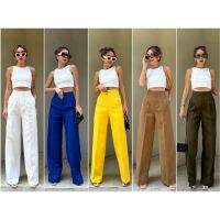 Saleจัดด่วนค่ะ Megan high-waist pant กางเกงเอวสูง ไฮโซที่สุด!! กางเกงขากระบอก ทรงสวยในตำนาน ตะขอหน้าพร้อมจีบด้านข้างเล็ก