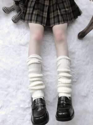 [เลดี้น้ำตาล] 1คู่ยืดสไตล์ญี่ปุ่นสาวหวานขาอุ่นเท้าถักผู้หญิงฤดูใบไม้ร่วงฤดูหนาวขาอุ่นถุงเท้าสำหรับผู้หญิง