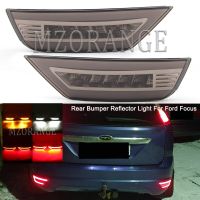 ไฟสะท้อน Bemper Belakang LED สำหรับ Ford โฟกัส2 MK2หนีคูก้าสำหรับประตูหลังรถฟอร์ดโฟกัสสัญญาณด้านหลัง2009-2013ไฟตัดหมอก2ชิ้น