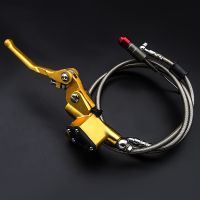 Motorcycle Aluminum 1200mm Hydraulic Clutch Lever Master Cylinder Knitting Oil Hose Kit Universal Accessories Black Gold