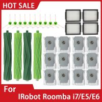 สำหรับ IRobot Roomba I7 + I7บวก J7 J7 +/Plus E5 E6 E7 S9 S9 + แปรงด้านข้าง RobotMain ตัวกรอง Hepa เศษผ้าถุงหูรูดเปลี่ยนชิ้นส่วนอะไหล่ชิ้นส่วนเครื่องดูดฝุ่น