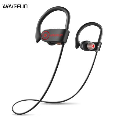 ZZOOI Wavefun XBuds Sports Bluetooth Earphone with Ear Hook Wireless Headphones IPX7 Waterproof Super Bass 45ms Low Latency Delay