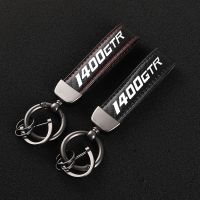 Leather Motorcycle keychain Horseshoe Buckle Jewelry for Kawasaki 1400 GTR 2008-2017 2015 2016 Motorcycle Accessories