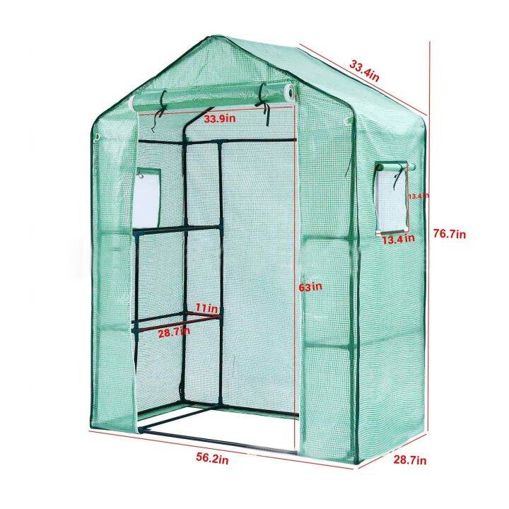 เดินในเรือนกระจกปกคลุม-เรือนกระจกขนาดใหญ่-สวนสีเขียวบ้าน-pe-growhouse-cover-ฝาครอบ143x73x195cm-เท่านั้น