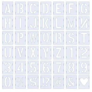 36pcs 4 Inch Letter and Number Stencils Reusable Washable Alphabet Stencils  PET