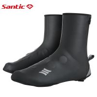 Santic ผ้าคลุมรองเท้าปั่นจักรยานกันลมสำหรับผู้ชายรักษาความอบอุ่นกันลมสายใช้ในจักรยาน MTB