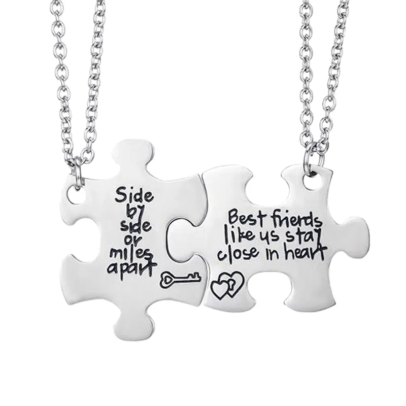 Best Friend Necklaces BFF Necklaces for 2 Puzzle Matching Necklaces  Friendship Necklaces Gifts for Teen Girls