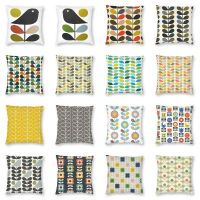 [Creativity home furnishing] Orla Kiely ลำต้นหลายปอกหมอนรูปนกและหมอนรองนอนดอกไม้สแกนดิเนเวียนการตกแต่งบ้านปลอกหมอนสำหรับห้องนั่งเล่นโซฟา