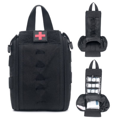 กีฬาทางยุทธวิธีกลางแจ้งเดินทางปีนเขาชุดปฐมพยาบาล Molle EDC Survival Gear Bag ตั้งแคมป์แพทย์ชุดปฐมพยาบาล