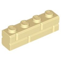 Lego part (ชิ้นส่วนเลโก้) No.15533 Brick, Modified 1 x 4 with Masonry Profile (Brick Profile)