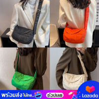 bagsiamshop(BA1906) กระเป๋าสะพายไหล่สีสดใส น้ำหนักเบา สําหรับผู้หญิง