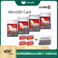 เมมโมรี่การ์ด ซัมซุง Micro SD Memory Card 128GB 64GB 32GB 16GB 8GB SDXC Grade EVO Plus Class 10 UHS-3 TF/SD Cards Trans Flash drive MicroSD การ์ดหน่วยความจำ