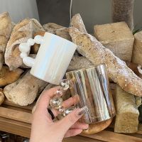 hotx【DT】 Europe Mugs Luxury handle  Afternoon Cup Glass Cups Friend