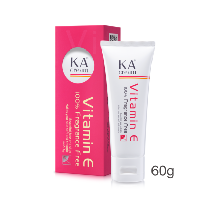 KA Cream ครีมวิตามิน E สูตรเข้มข้น ลดรอยสิว จุดด่างดำ ริ้วรอย มีขนาด 15g,30g,60g