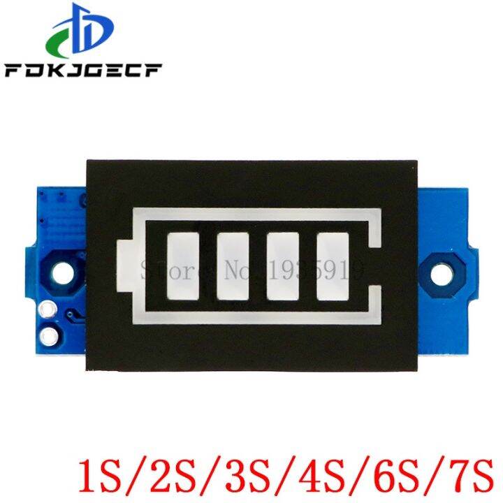 1s-2s-3s-4s-6s-7s-ความจุแบตเตอรี่ลิเธียมเดียว3-7v-จอแสดงผลโมดูลอินดิเคเตอร์แบตเตอรี่รถยนต์ไฟฟ้าทดสอบพลังงาน-li-ion