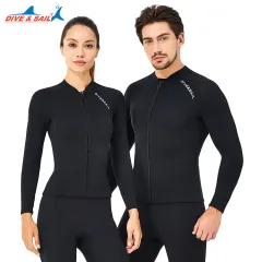 1.5/3mm Mens Sport Farmer John Style Front Zip Long Diving Suit