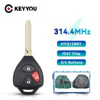 KEYYOU 3 Tombol รีโมท Pintar Ki Mobil Fob 314.4Mhz ชิป ID67 HYQ12Y สำหรับโตโยต้า RAV4 /Hilux/camry Mobil Auto Contol ระยะไกล