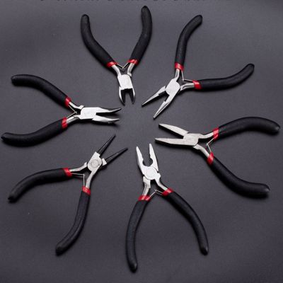 【YF】 Pliers Diagonal Round Bent Needle Cutter Handcraft Beading Insulated Plier Small Jewelry pliers tools