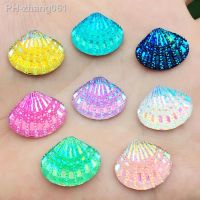 Lovely Shell Shape Resin Rhinestone Flat Back Crystals Rhinestones Stones DIY Hair Clip Headwear Decoration 20pcs/lot 15x18mm