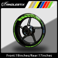 AnoleStix Reflective Motorcycle Wheel Stickers Hub Decal Rim Stripe 1917 Inchs For YAMAHA Honda Kawasaki Suzuki BMW KTM