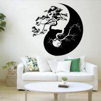 【LZ】☋  Zen Wall Decal Yin Yang Tree Asian Style Home Decoration Book Room Vinyl Living Room Interior Self-adhesive Wall Stickers Y462