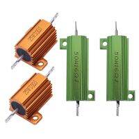 4Pcs Chassis Mount Green Wirewound Aluminium Housed Resistor - 2 Pcs 50W 16 Ohm &amp; 2 Pcs 25W 30 Ohm