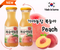 เครื่องดื่มเกาหลี  น้ำลูกพีช กายาฟาร์ม สินค้าขายดี  (ล็อตใหม่)   Gaya Farm Peach  가야농장 복숭아 180 ml สินค้าเกาหลีแท้ ? พร้อมส่ง