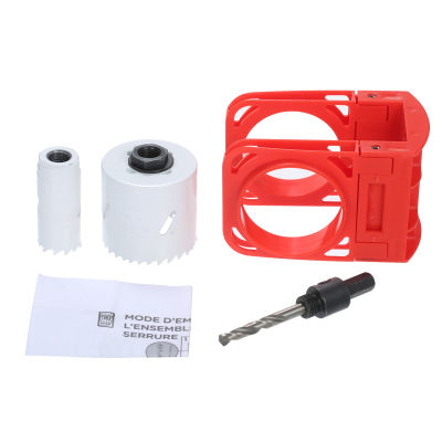 Lock Installation Kit with Guide Template for Wood Doors