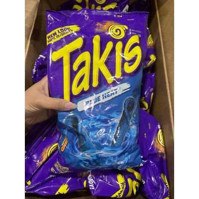 ขนมนำเข้า🇺🇸 Takis Blue Heat Rolled Tortilla Chips, Hot Chili Pepper Artificially Flavored, 9.9 Ounce Bag ราคา 590 บาท