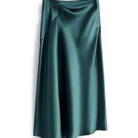 Satin High Waist Regular Skirt