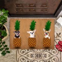 CLOOCL Pineapple Pattern Rug Pet Dog Chihuahua Doormat 3D Print Non-slip Absorbent Carpet for Bathroom Rugs for Home Living Room