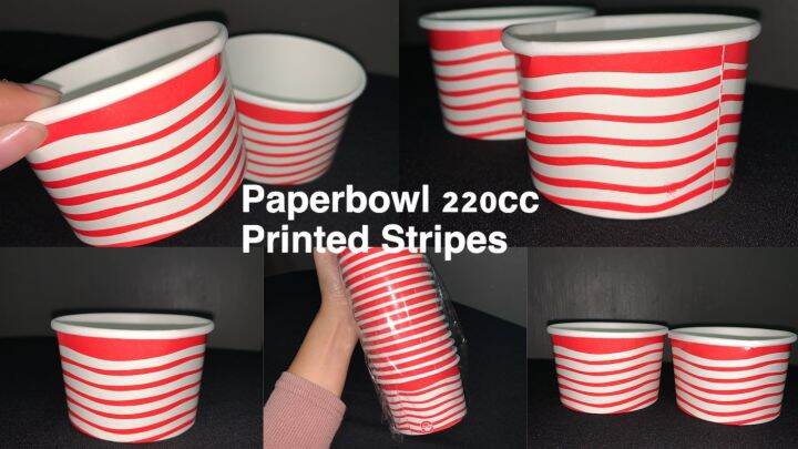 220CC PAPERBOWL PRINTED 50 PCS BOWL ICE CREAM CUP YOGURT CUP PARTY ...