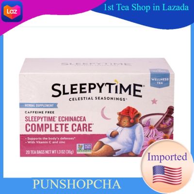 Celestial Seasonings Sleepytime® Echinacea Complete Care 20 Tea Bags ชาสมุนไพร ชาออแกนิค organic​ ชาช่วยนอนหลับ​💚พร้อมส่ง💜