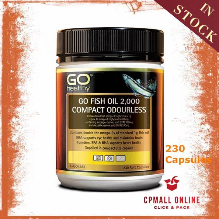 [Expiry Date 01/2026] Go Healthy 无腥深海鱼油 Fish Oil Odourless 2000mg 230
