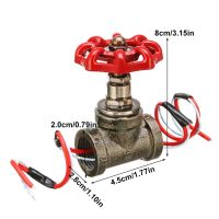 Water Pipe Stop Valve with Electric Wires 1 2 Inch Vintage Style Shut Off Valve for Tube Lamp