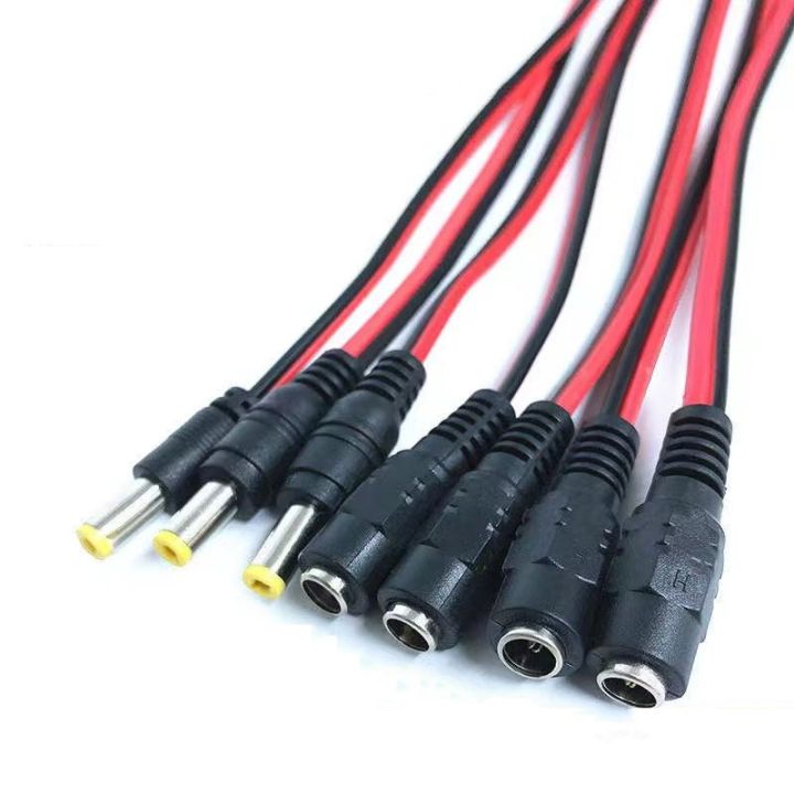 yf-1-5-10pcs-male-female-dc-power-connector-5v-12v-5-5x2-1mm-wire-cable-plug-adapter-for-tv-camera-5050-3528-led-strip-tape-light