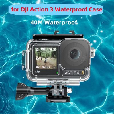 สำหรับ DJI OSMO Action 3ซองกันน้ำเชลล์เคสห่อหุ้มดำน้ำลึก40เมตรกันน้ำลึกอุปกรณ์เคสห่อหุ้ม