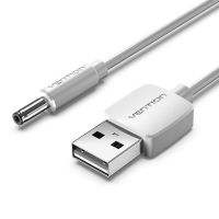 Vention USB ไปยัง DC 3.5มม. สายชาร์จ USB ตัวผู้ไปเป็น3.5สายเชื่อมต่อสัญญาณอะแดปเตอร์เครื่องชาร์จอุปกรณ์ไฟสำหรับสายไฟฮับ USB