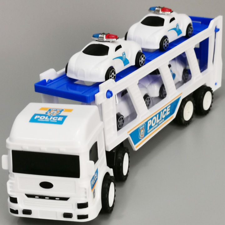 cfdtoy-รถของเล่น-รถบรรทุกรถ-รถบรรทุกรถตำรวจ-4คัน-251
