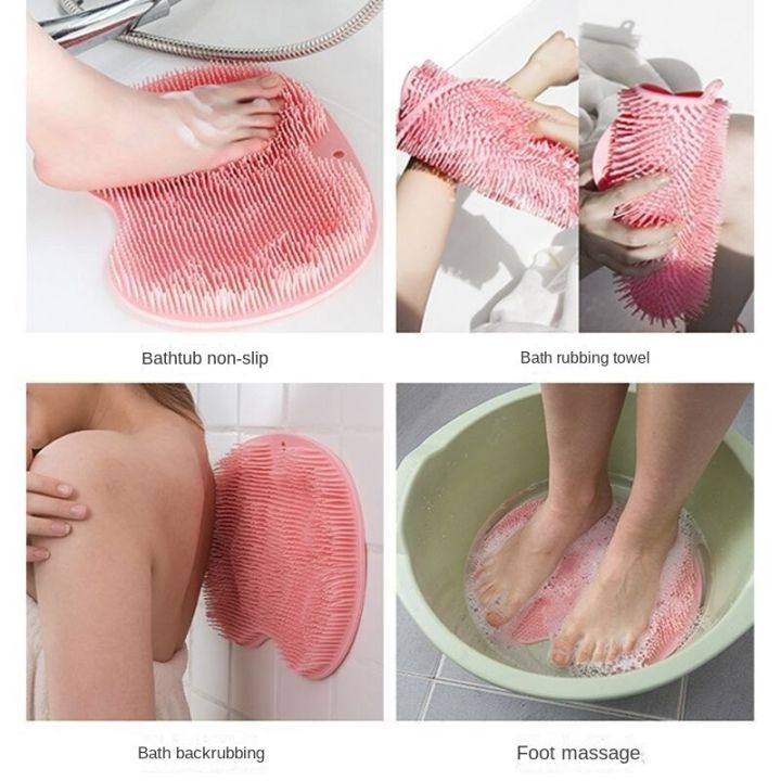 พร้อมสต็อก-อาบน้ำกลับถูสิ่งประดิษฐ์ติดผนังขี้เกียจขัดเท้ามัลติฟังก์ชั่ซิลิโคนกลับถูสิ่งประดิษฐ์