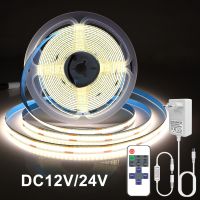 12V /24V COB LED Strip Light 320LEDs/M High Density Flexible LED Tape Linear RA90 Dimmable with RF Remote Control 1m 3m 5m 10m