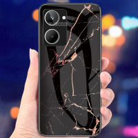 สำหรับ Realme 10เคสโทรศัพท์ Marble เคสโทรศัพท์มีลายเคสโทรศัพท์กระจกเทมเปอร์นุ่มเคสโทรศัพท์มือถือขอบซิลิโคนฝาครอบด้านหลัง.