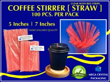 Coffee Stirrers Disposable Plastic Sip Drink Coffee Stir Sticks Straws 100  pcs