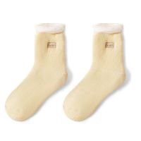 ✾  Womens Winter Warm Socks Thicken Thermal Socks Wool Cashmere Coral Velvet Snow Sweet Soft Cotton Knitted Room Floor Sleep Sock