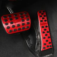 Hans1 Car Accelerator Foot Brake Pedal Non-slip Aluminum Interior Accessories for Mercedes-Benz C / E GLK SLK Class